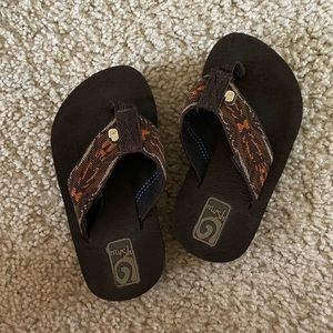 Little boys Teva flip flops